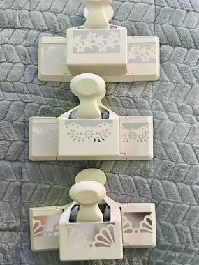Martha Stewart White Floral and Scallop Wall Decor Punch Set